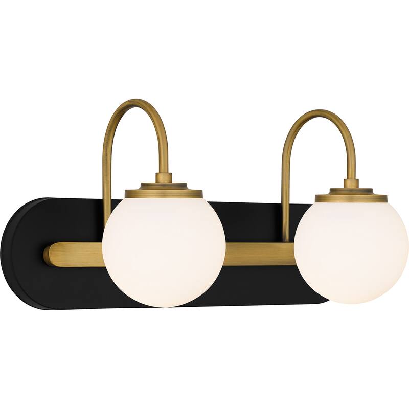 Desmond 2-Light Matte Black Bath Light