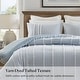 preview thumbnail 12 of 39, Harbor House Anslee Taupe 3 Piece 100% Cotton Yarn Dyed Duvet Cover Set with Overlap Closure Shams