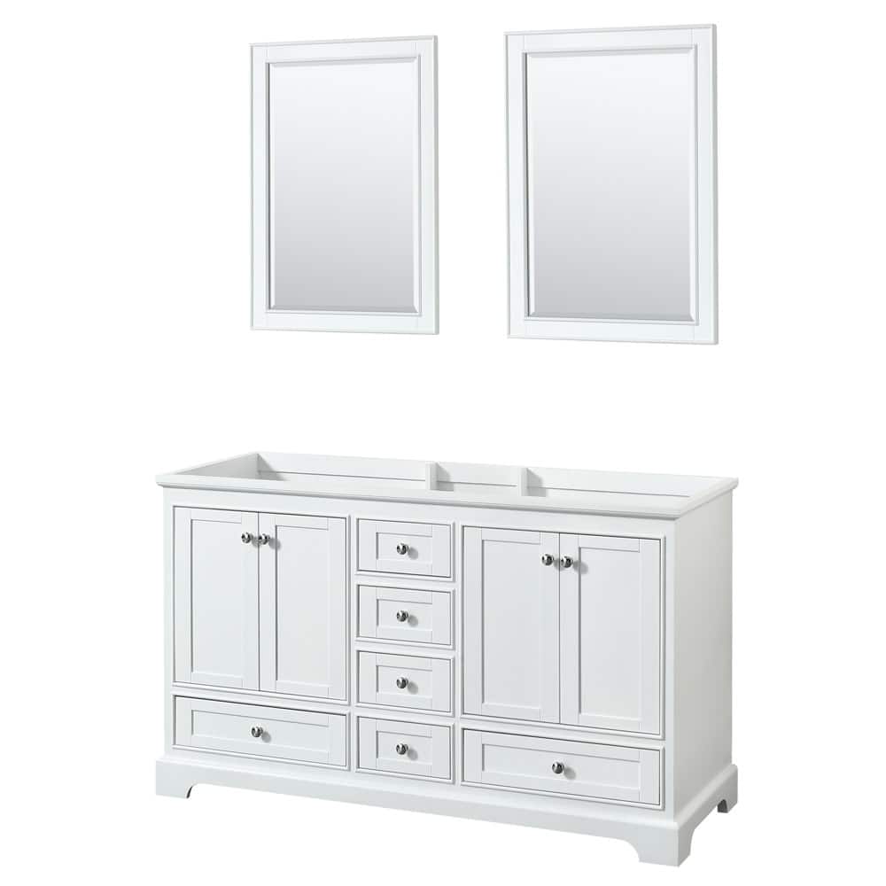 Wyndham Collection Deborah 59-1/4" Free Standing Double Wood Vanity