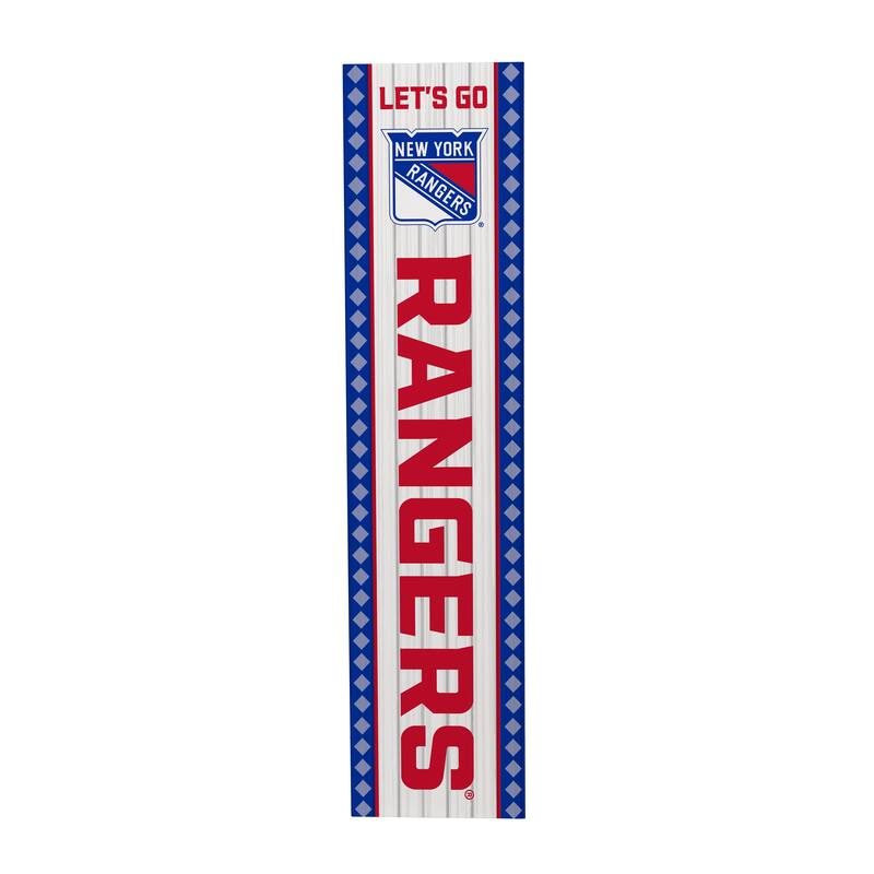 47" Double Sided Seasonal Porch Leaner, New York Rangers - 47" x 11.25"