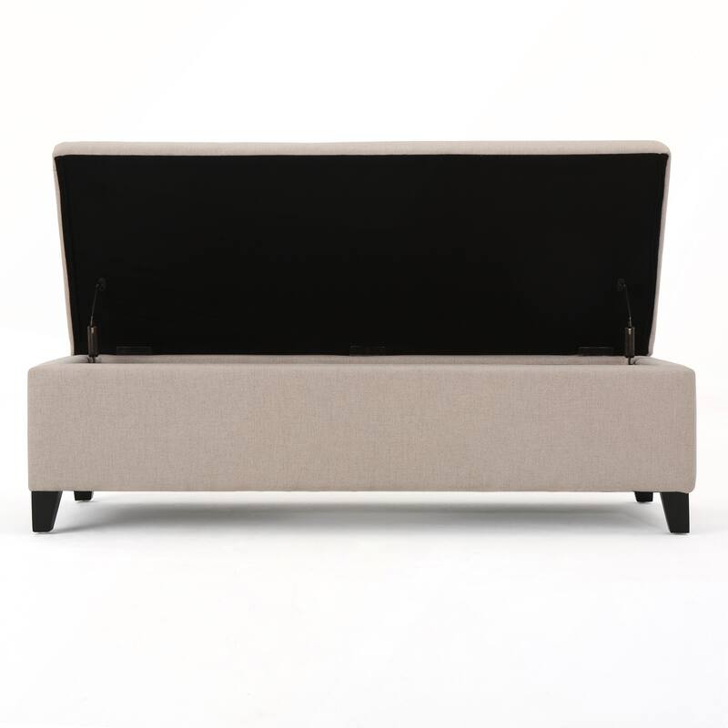 Storage Ottoman with Dense Foam Padding and Ample Space for Modern Living and Multi-Functional Use