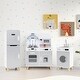 preview thumbnail 2 of 7, Kids 3 in 1 Kitchen Playset with Refrigerator Kitchen Set and Washing Machine - 47.5" x 12" x 35.5"