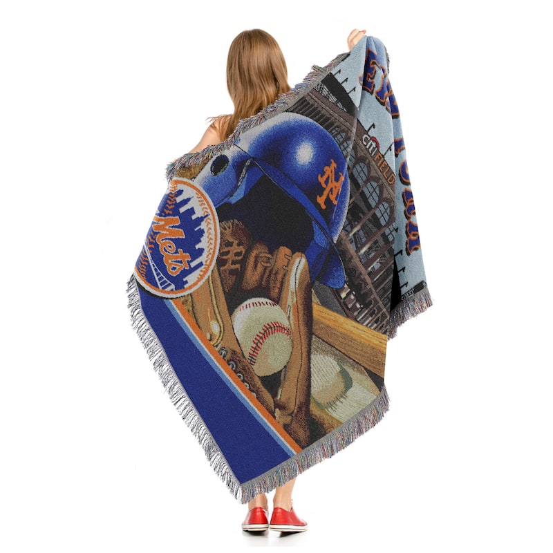 MLB Woven Tapestry Throw Blanket