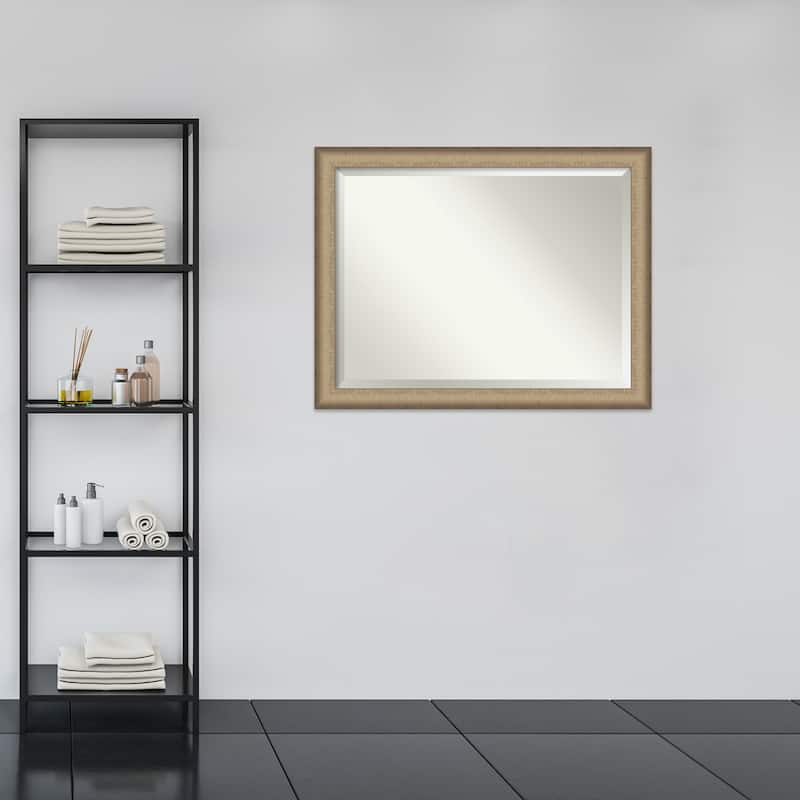 Beveled Bathroom Wall Mirror - Elegant Frame