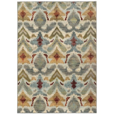 Style Haven Seville Ivory Tribal Area Rug