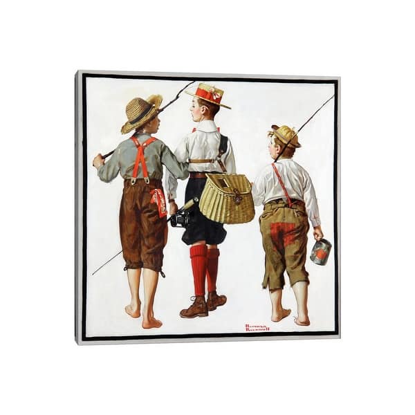 iCanvas The Fishing Trip by Norman Rockwell Canvas Print - Bed Bath &  Beyond - 32948510