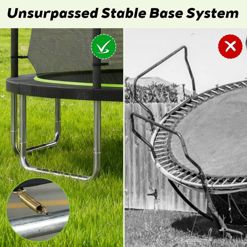 14ft Trampoline with Ladder and Enclosure Net for Kids and Adults, Heavy-duty 14' Outdoor Trampoline for Backyard