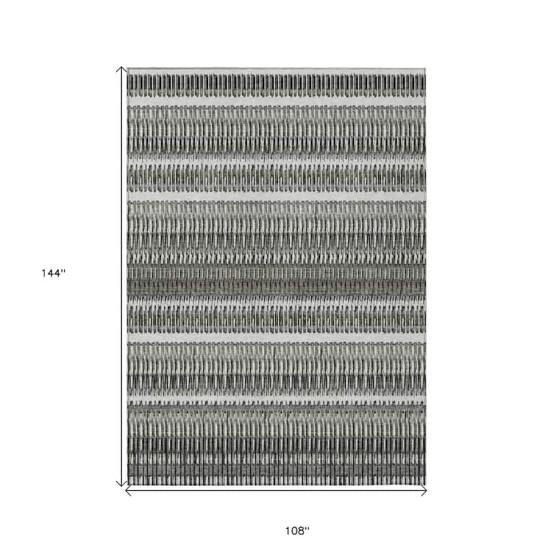 HomeRoots Striped Transitional Rectangle Outdoor Rug