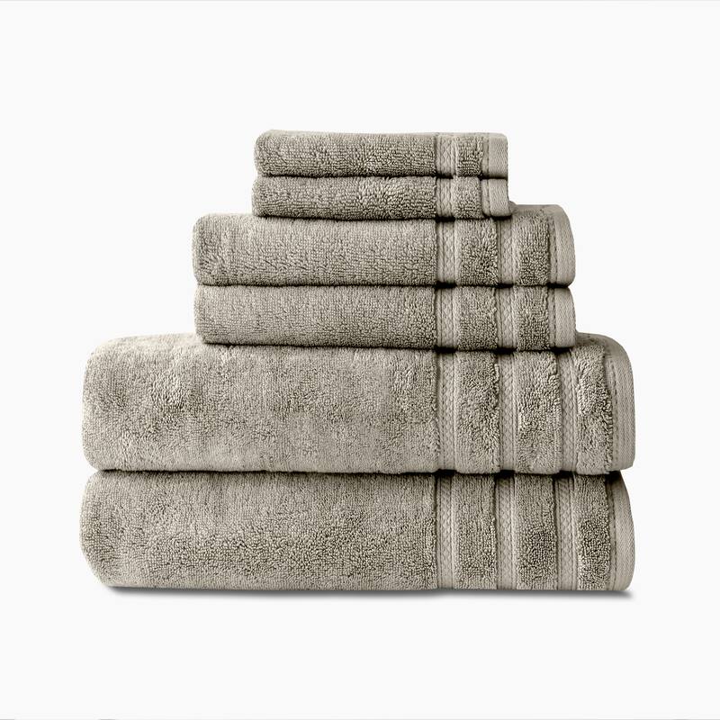 True Comfort Towels - Taupe - 6 Piece Bath Towel Sets