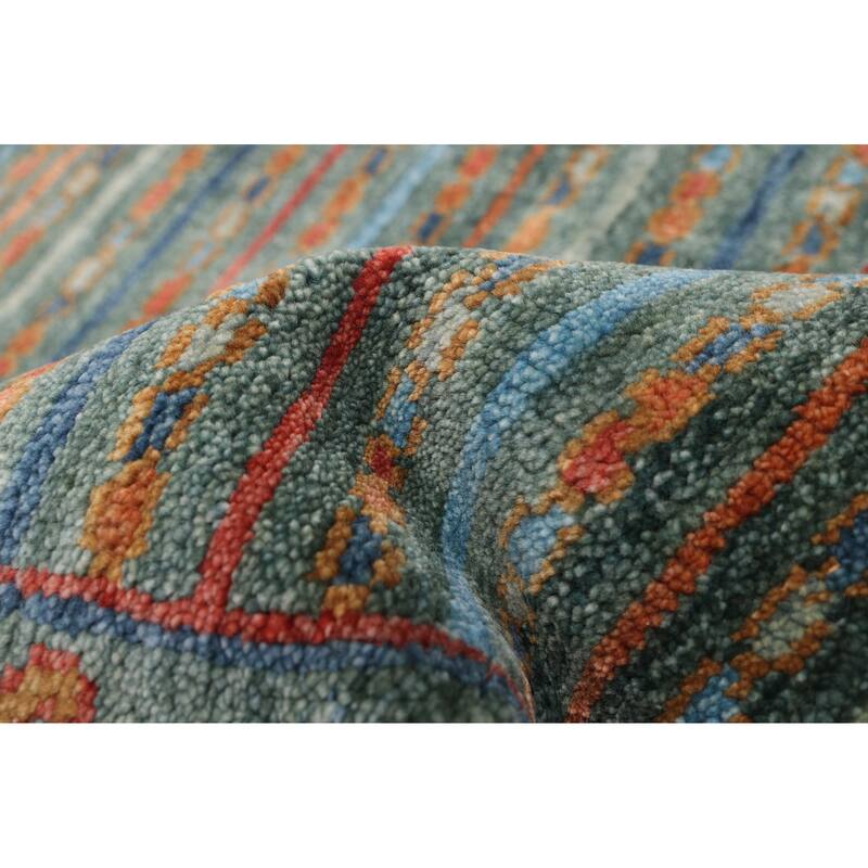 ECARPETGALLERY Hand-knotted Peshawar Ziegler Dark Green Wool Rug - 6'0 x 7'10