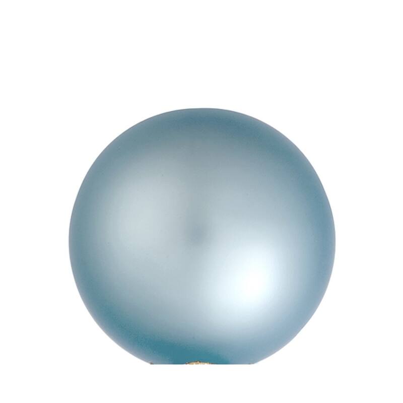 Matte Finish Glass Christmas Ball Ornaments 3.25" (80Mm) Sky Blue 8Ct