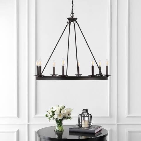 SAFAVIEH Fauna Round 8-light Chandelier - 34" x 34" x 33.5-105.5"