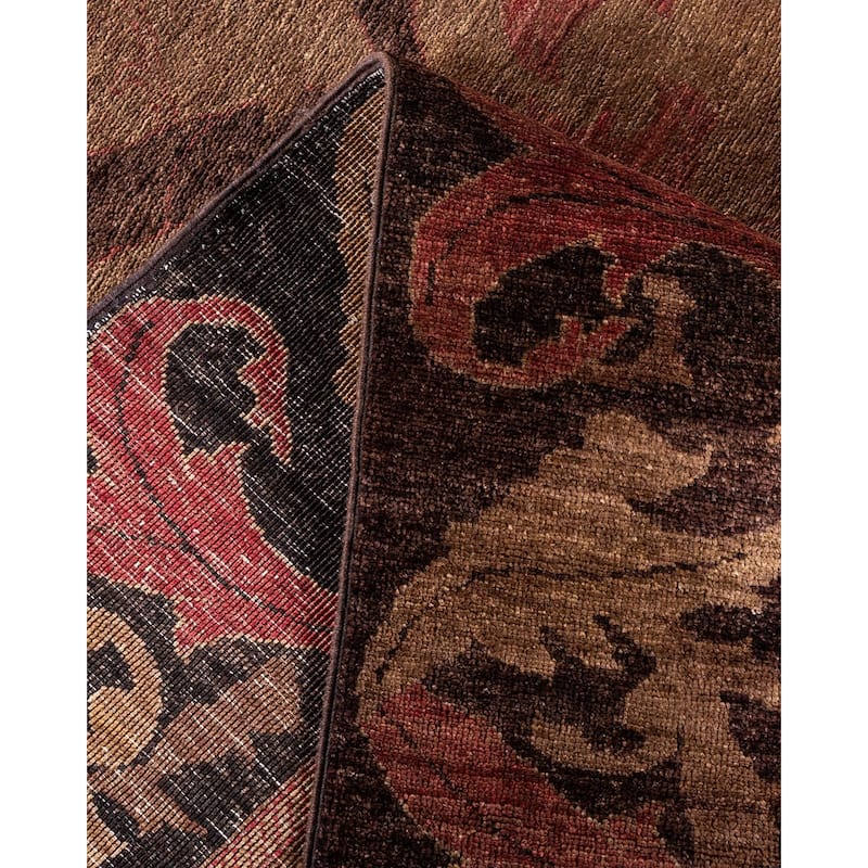 Overton Hand Knotted Wool Vintage Inspired Modern Contemporary Overdyed Gray Area Rug - 7' 10" x 9' 9"