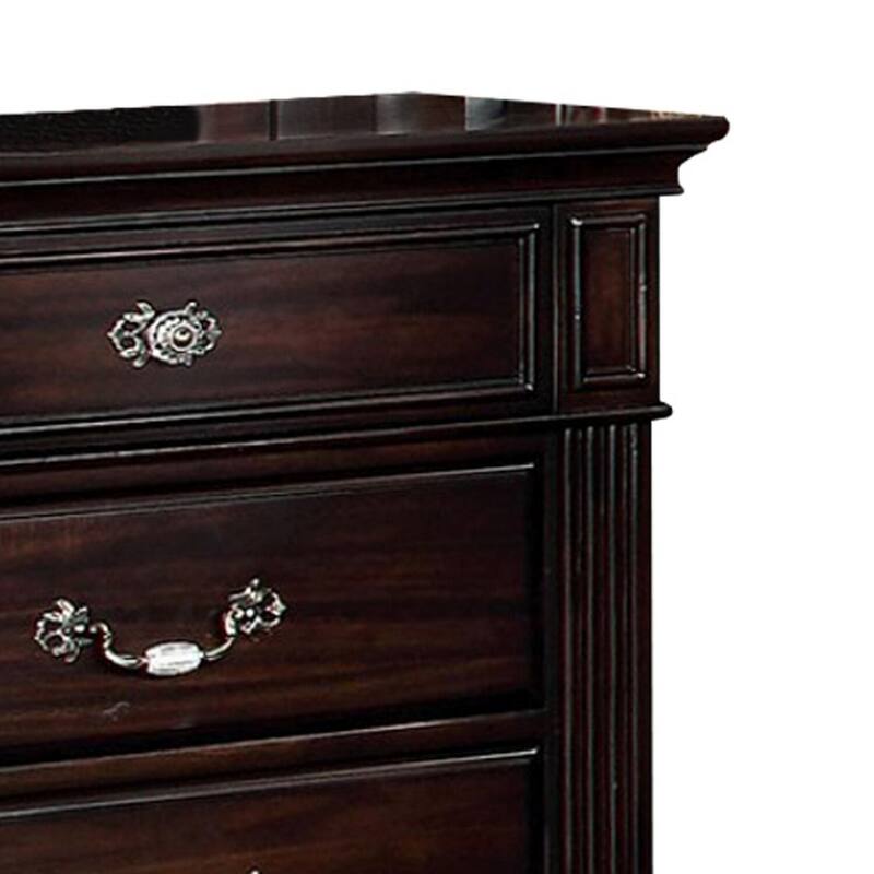 Dark Walnut 3 Drawer 29 in. W Nightstand with Sturdy Hardware and Ample Storage