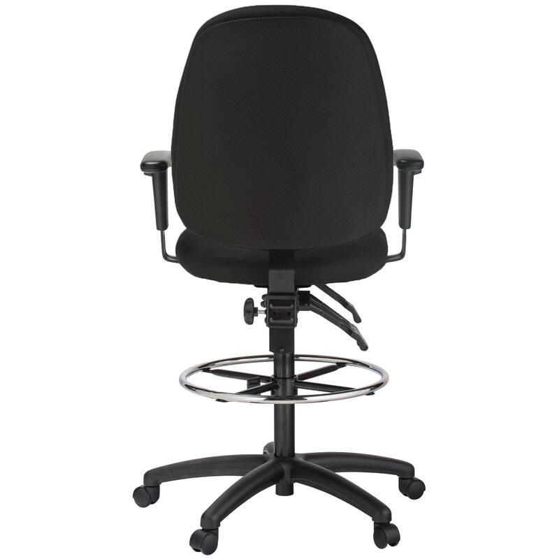Extra Tall Drafting Chair - Ergonomic Adjustable Office Chair with Lumbar Support - Rolling Desk Chair - Heavy Duty - Black