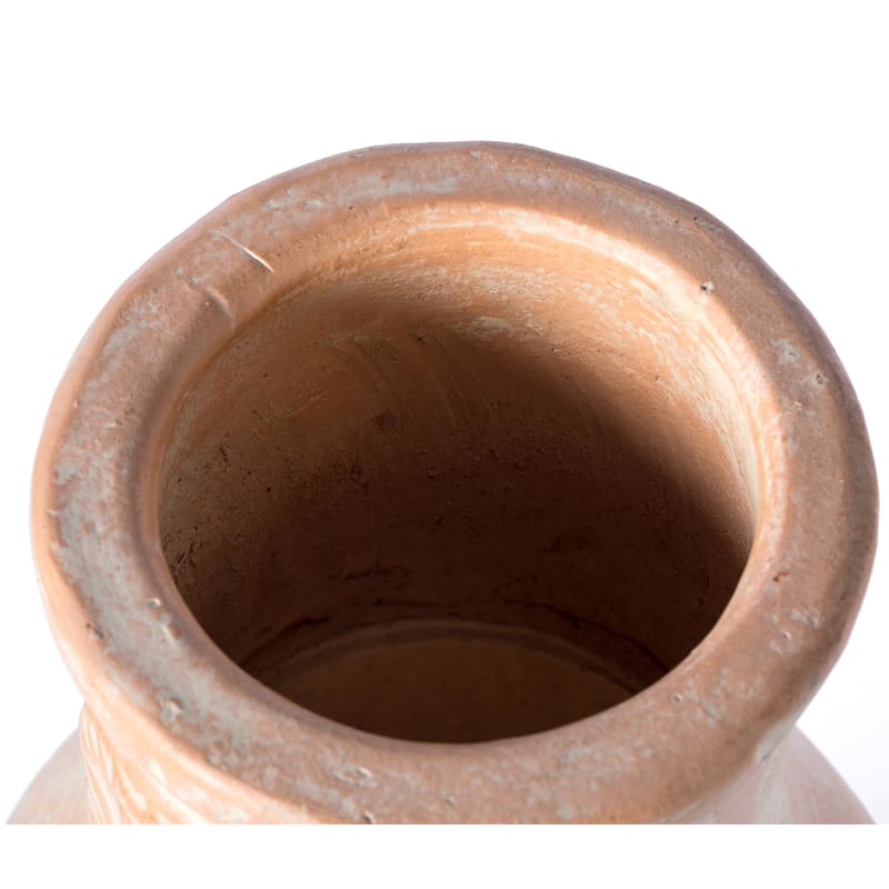 Outdoor Clay Chiminea Sun Design Charcoal Burning Fire Pit - 12" Diameter x 25.50" High