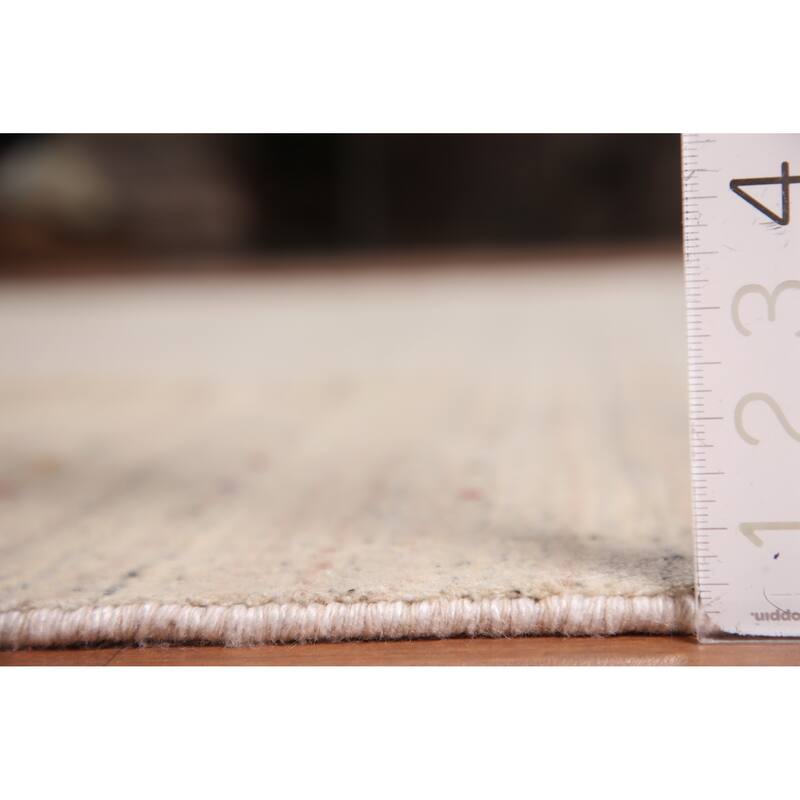 Striped Gabbeh Oriental Area Rug Hand-Knotted Wool Carpet - 8'6" x 11'7"