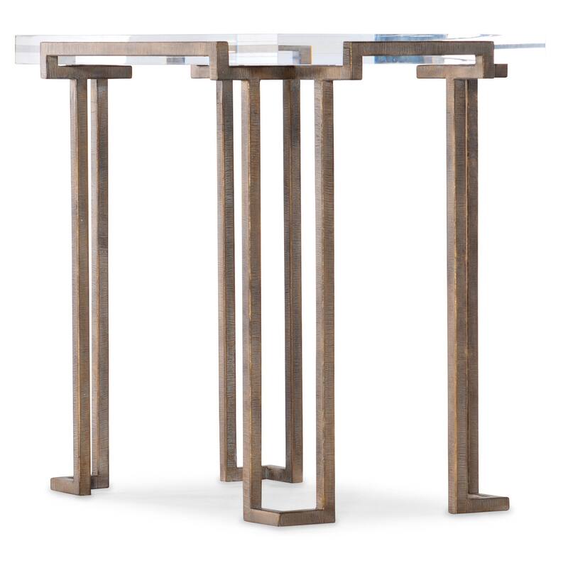 Hooker Furniture Grove 28" Wide Modern Urban Industrial End Table with - Antique Brass