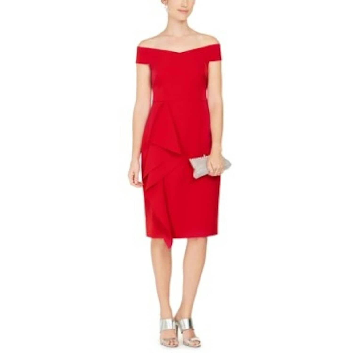vince red dress