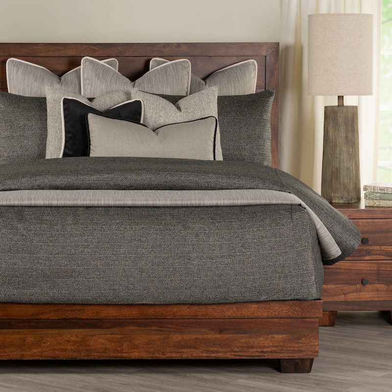 Performance Tweed Bed-Cap Comforter Set with Tailored Corners