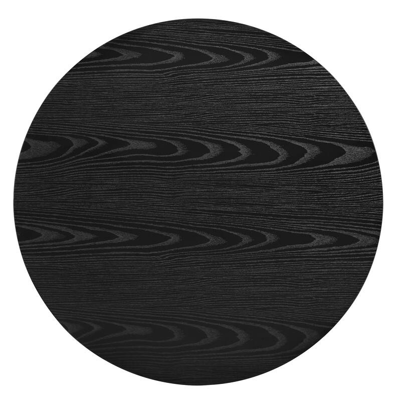 2-Piece Mid-Century Round Coffee Table Set with Sliding Doors and Storage for Stylish Living Room Organization