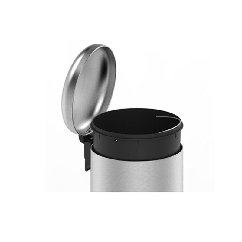 INNOVAZE 8 Gal./30-Liter and 1.3 Gal./5-Liter fingerprint free brushed stainless steel trash can set (Classic)