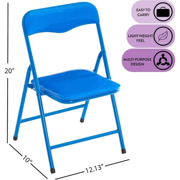dimension image slide 0 of 4, Heritage Kids Padded Folding Chair Set of 2