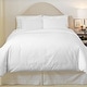 preview thumbnail 1 of 0, Pointehaven 500 Thread Count Cotton 3-piece Duvet Cover Set White - King