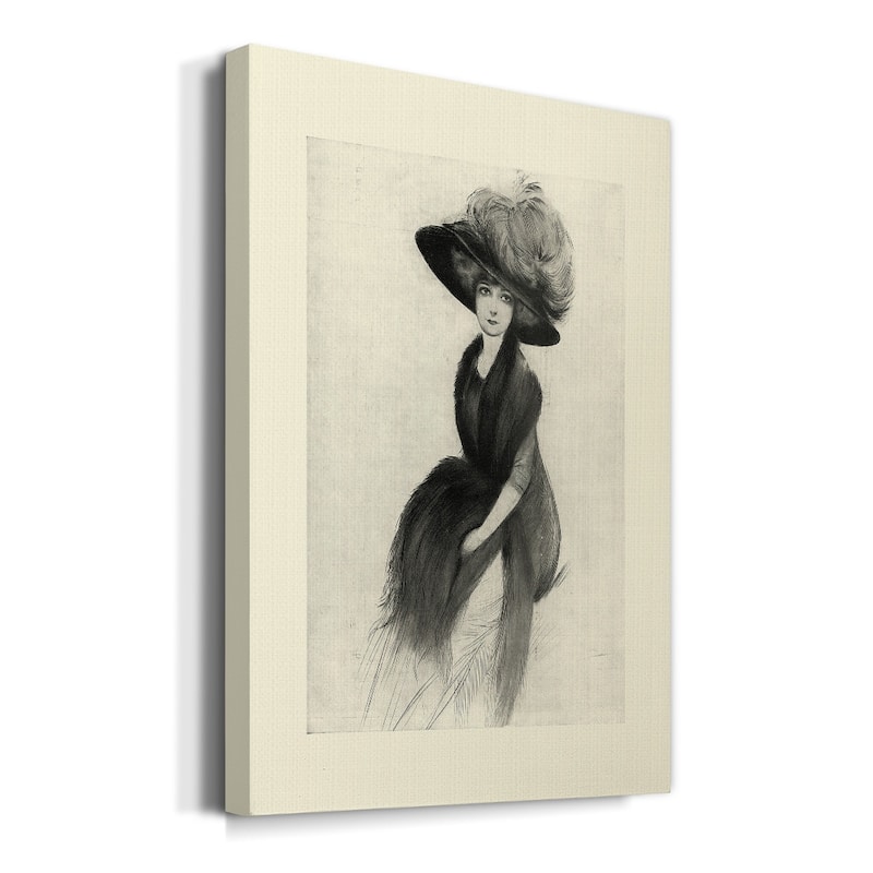 Feather Hat II Premium Gallery Wrapped Canvas - Ready to Hang - Bed ...