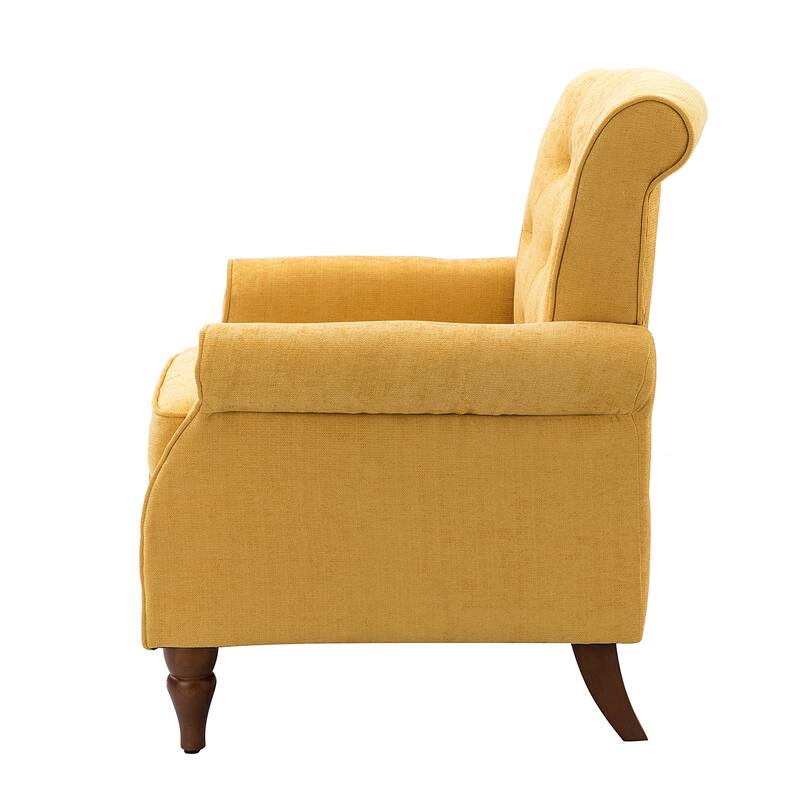 Indiges Comfy Upholstered Accent Armchair with Tufted Back Set of 2 for Bedroom Reading Office