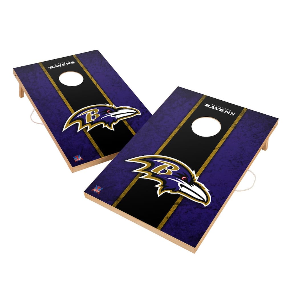 Vintage Baltimore Ravens NFL Regulation 2x4 Cornhole Set