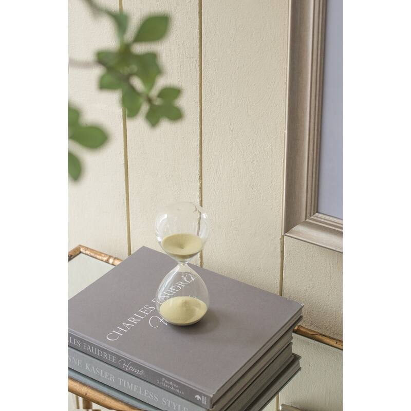 Set of 2, 8" Ferdinand 30-Minute Hourglass, Bisque Sand