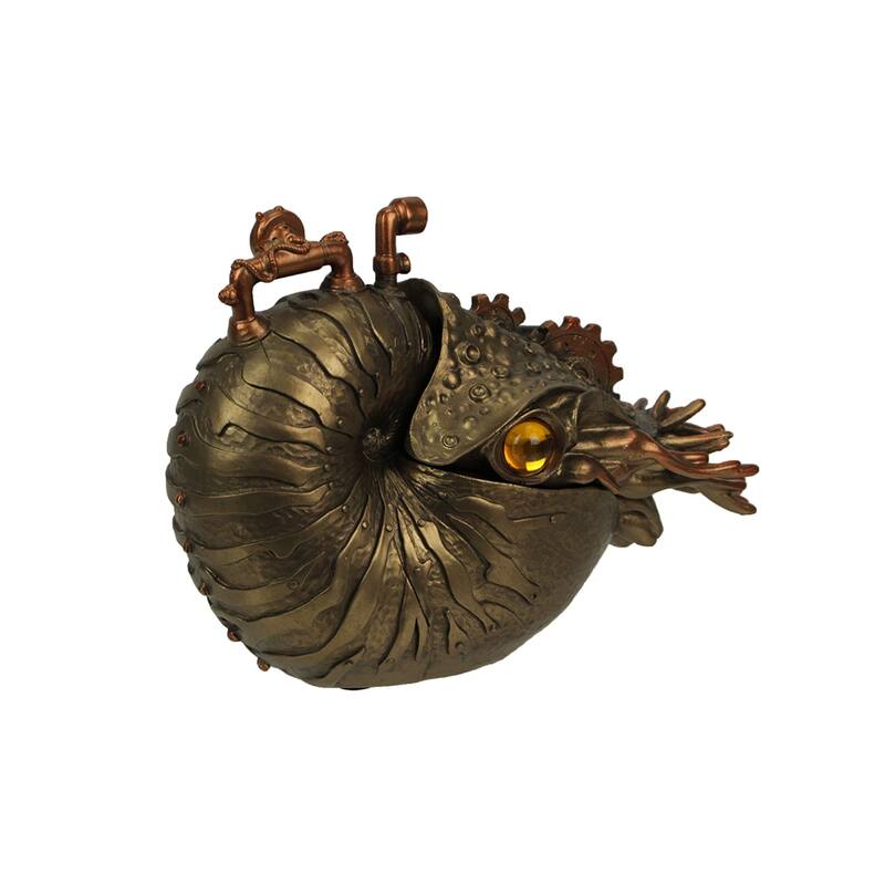 Zeckos Bronze/ Copper Steampunk Nautilus Sea Monster Statue - 6.75 X 9.5 X 4.5 inches