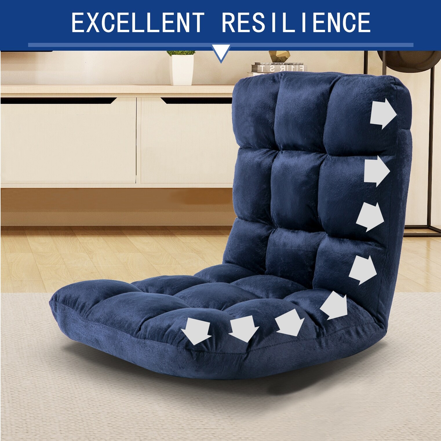 Adjustable floor chair best sale with back support