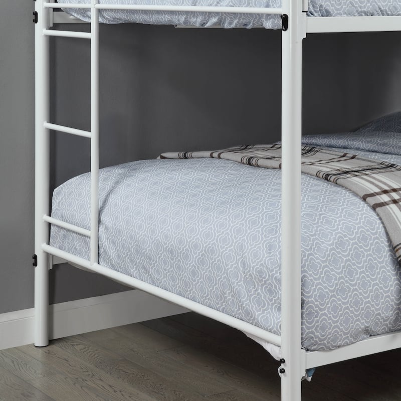 Loo Contemporary Full over Full Metal Bunk Bed by Furniture of America