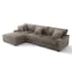 118.4"W Plush Modular Sectional Sofa with Pillows
