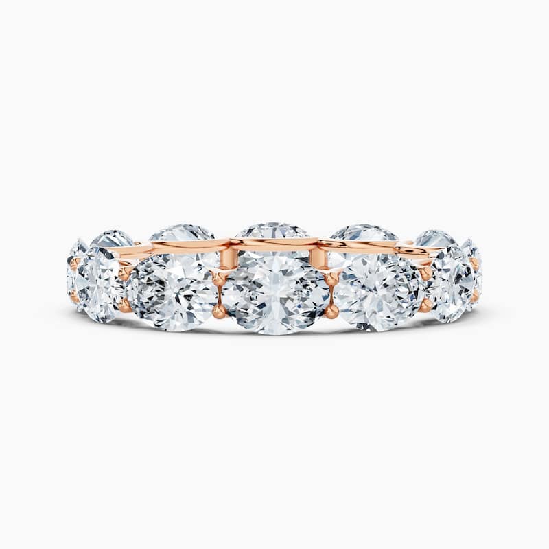 Auriya 14k Gold Oval East-West Lab Grown Diamond Eternity Band 1.80 - 8.25 ct. tw. (F-G, VS) - 4.80 ct. wt. - 8.5 - Rose