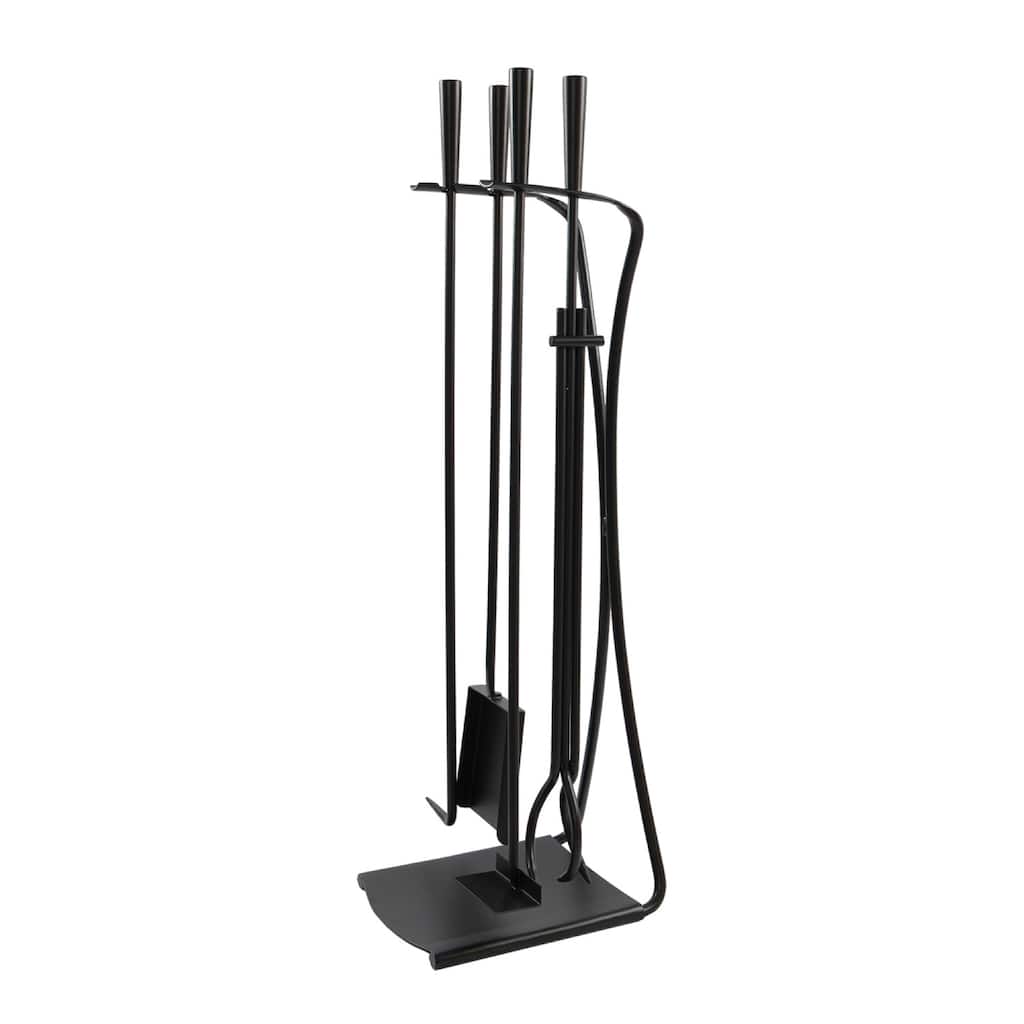 Achla Designs Modern Park Avenue Fireplace Set of 4 Tools, 32.5 Inch Tall