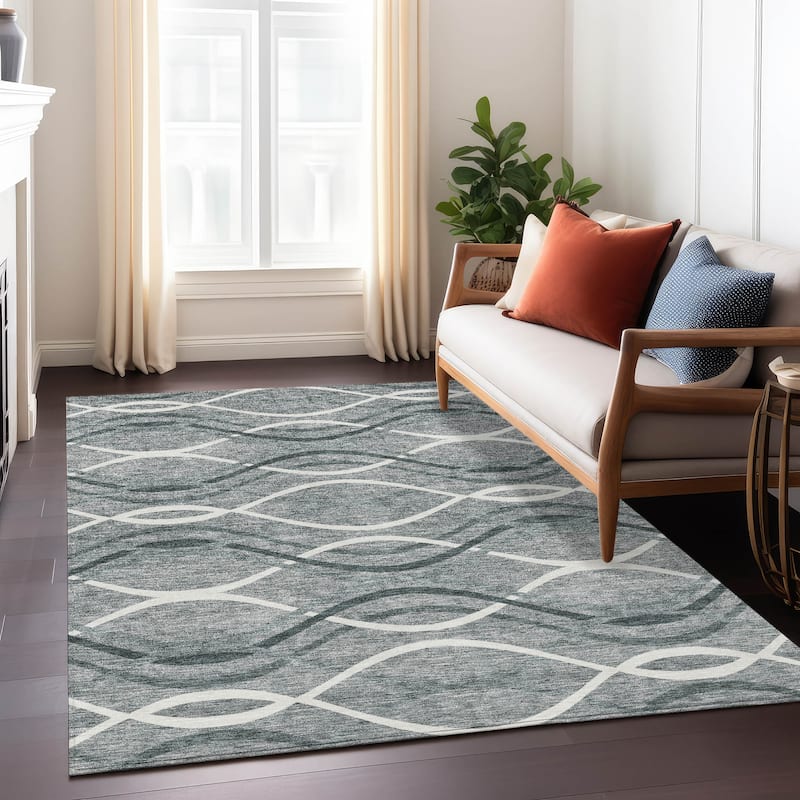 Machine Washable Indoor/ Outdoor Chantille Contempo Deco Rug