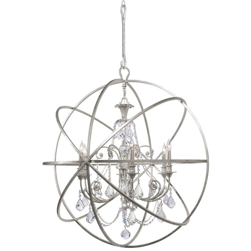 Crystorama Lighting Group Solaris 6 Light 40" Wide Globe Chandelier