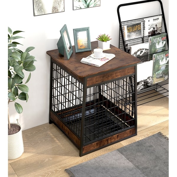 Furniturestyle Pet Crate 2in1 Configurable Pet Crate and Gate Wooden