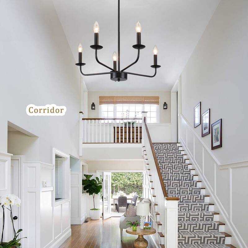 5-Light 24.04 in. Classic Chandelier for Kitchen Living Room