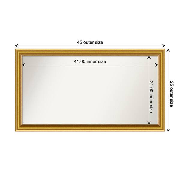 dimension image slide 21 of 93, Wall Mirror Choose Your Custom Size - Extra Large, Townhouse Gold Wood