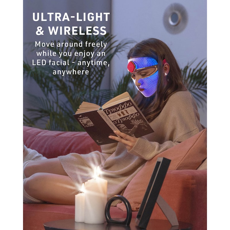 Foreo FAQ 201 Ultra-Lightweight Silicone RGB LED Light Therapy Face Mask Anti-Acne and Anit-aging