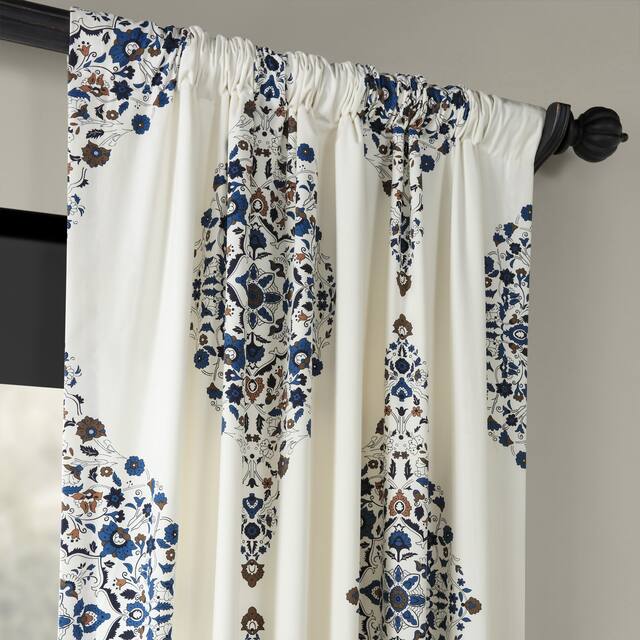 Exclusive Fabrics Kerala Printed Cotton Twill Single Curtain (1 Panel)