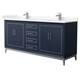 Option Dark Blue / Carrara Cultured Marble Top / Brushed