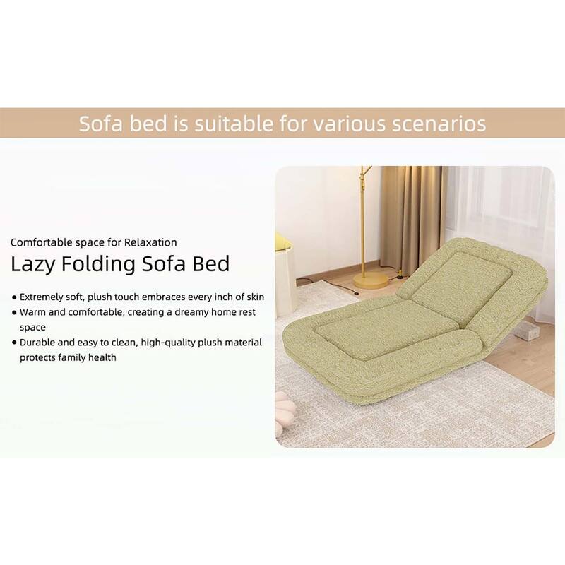 Sleek Modern Design Folding Sofa Chair with 5 Adjustable Positions for Gaming,Meditation,and Relaxation