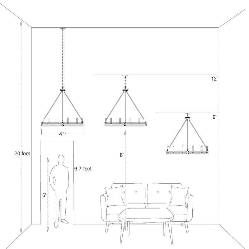 Acroma 12-light 41In Farmhouse Black Geometric Wheel Chandelier