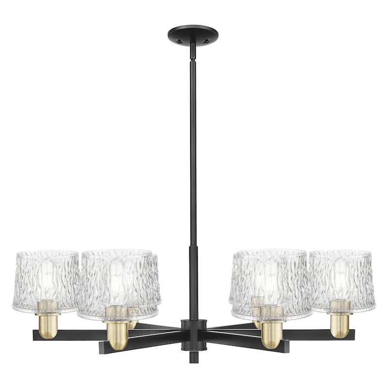 Innovations Lighting Endless Possibilities Arcadia - Niagara - 6 Light 36" Stem Hung Chandelier - Black Antique Brass