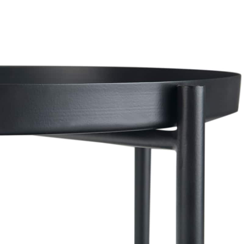 WYNDENHALL Lipton Industrial 17 inch Wide Metal End Table - 16.9"w x 16.9" d x 22.2" h